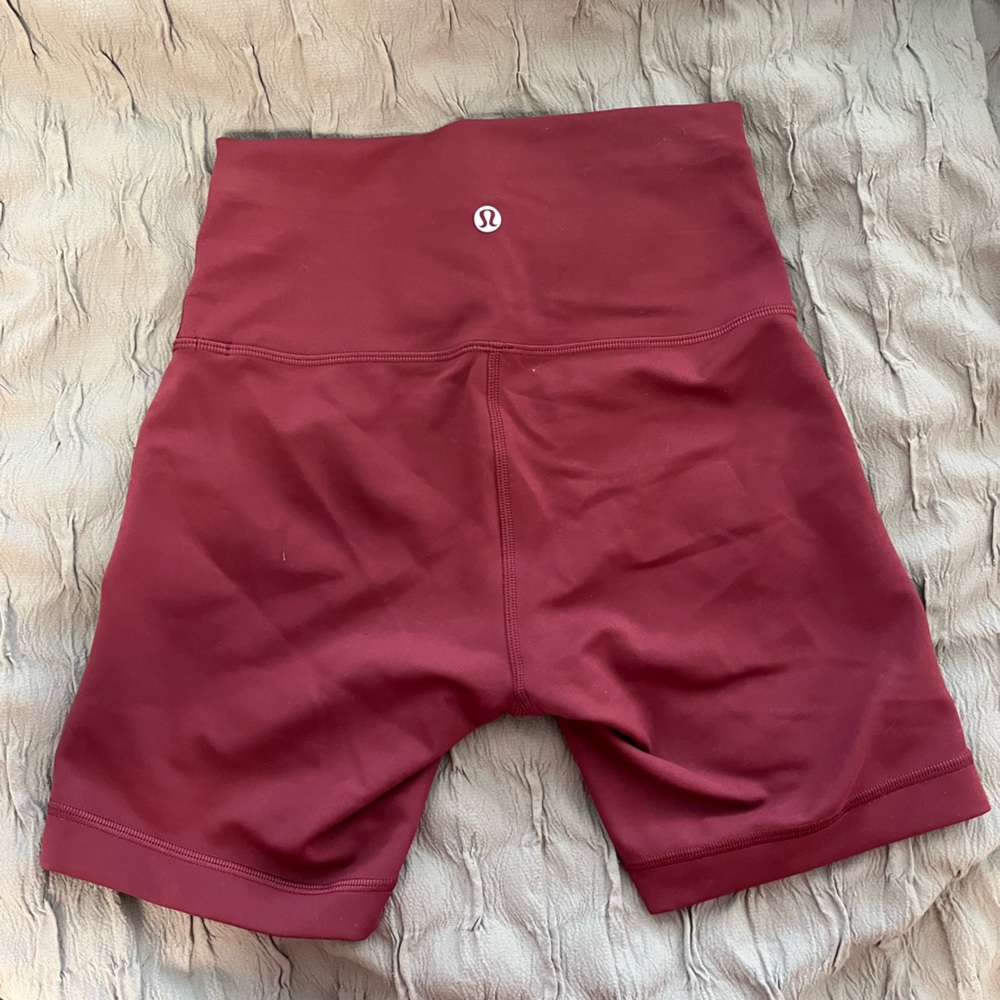 Lulu lemon burgundy/maroon biker shorts